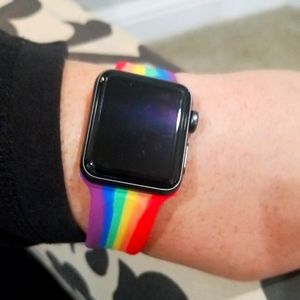 Apple Watch Rainbow Pride Art Teacher band only